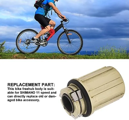 Vista 3 de Tbest Cuerpo Freehub con rodamientos, cuerpo Freehub de 11 velocidades, aleación de aluminio, 2 rodamientos 0.591 in agujero Freehub cuerpo