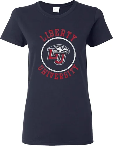 Vista 13 de NCAA - Camiseta para mujer, diseño de círculo envejecido, color del equipo, universidad