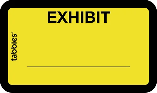 Vista 7 de Tabbies Etiquetas de exposición, 252 unidades, calcomanías blancas para exposiciones legales de 1-5/8 x 1 pulgada, etiquetas autoadhesivas