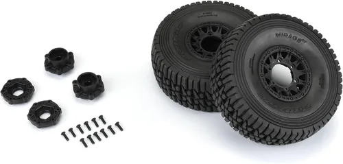 Vista 3 de Pro-Line Racing 1/7 Mirage TT Fr/Rr MT Neumáticos Mtd 0.669 in Blk Raid 2 PRO1022410 RC Neumático