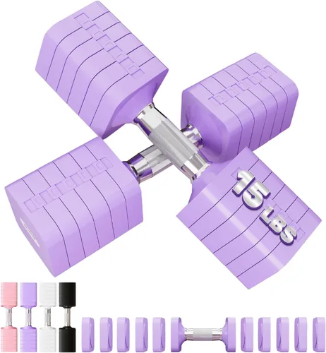 Vista 11 de Adjustable Dumbbell Set 15LBS 30LBS Free Weights Dumbbells Set for Women Men Hand Weights Sets Adjust Dumbbell Weight Sets for Home Gym Exercise