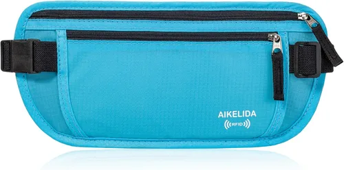 Vista 9 de Cinturón de dinero para pasaporte para mujeres y hombres - Cartera de viaje Negro