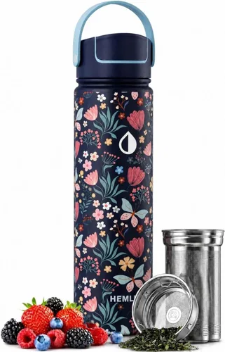 Vista 9 de Botella vaso térmico para té de 22 onzas con infusor, taza de viaje