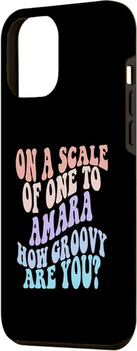 Vista 2 de iPhone 14 Pro Max AMARA Cute Retro Girls Groovy AMARA Personalized Name Case