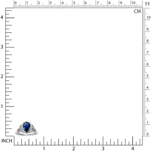 Vista 2 de Silvershake Anillo de plata de ley 925 con nudo celta triquetra de 0.394 x 0.276 in con forma de pera genuina para mujer