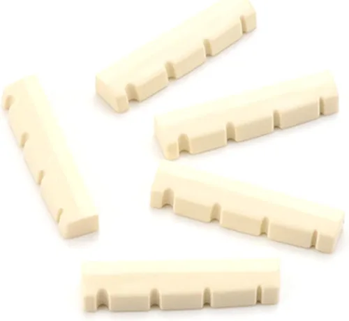 Vista 8 de 5 unids/pack Tuerca para bajo de guitarra de 1.654 in, tuerca superior ranurada, para instrumentos musicales de 4 cuerdas
