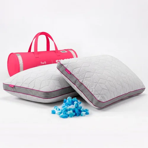 Vista 12 de IWS I WANNA SLEEP SnowTouch® Almohada ajustable, soporte para el cuello, almohadas de cama tamaño Queen para dormir, espuma viscoelástica de corte