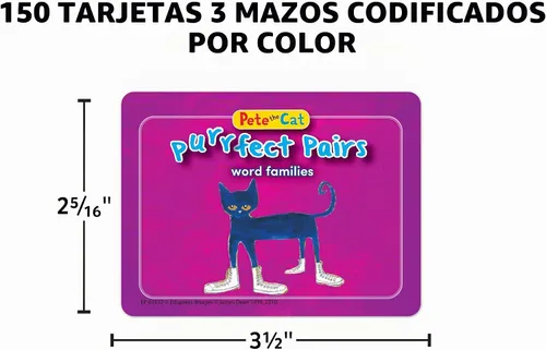 Vista 3 de Edupress Pete The Cat Purrfect Pairs Game: Word Families (EP-3532), EP63532