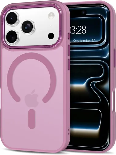 Vista 109 de Anuck - Funda magnética para iPhone 11 compatible con MagSafe, carcasa trasera mate translúcida dura, borde de TPU, delgada, resistente a impactos