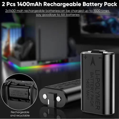 Vista 5 de Soporte de ventilador de refrigeración para Xbox Series X con luces RBG