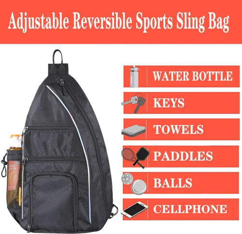 Vista 4 de Bolsa de pickleball – Bolsas de pickleball para mujeres y hombres – Mochila de pickleball – Estuche de viaje de pickleball para raqueta de tenis
