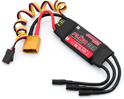 Vista 10 de Surpass 20A ESC sin escobillas 5.5V/4A BEC, XT60 y enchufe de 0.1 in para RC de ala fija