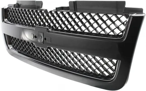 Vista 2 de Para Chevy Trailblazer 2006-2009 parrilla Gris mate con marco negro con moldura cromada GM1200549 19121044