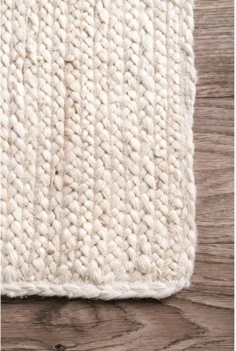 Vista 5 de Alfombras de granja tejidas a mano para sala de estar, alfombra rectangular trenzada a mano natural para dormitorio, cocina, sala de estar
