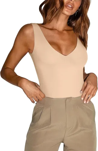 Vista 7 de REORIA Butsmooth® - Body sin mangas con cuello en V profundo y escote en V para mujer