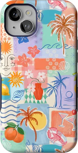 Vista 103 de Casely Funda para iPhone 15 Plus Todas las cosas divertidas Diversión en días laborables Diseño protector audaz Compatible con MagSafe