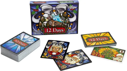 Vista 5 de Calliope Games 12 Days of Christmas Juegos de niños Juegos de cartas divertidos para la familia Niños y adultos Regalos para llenar calcetines 3-5