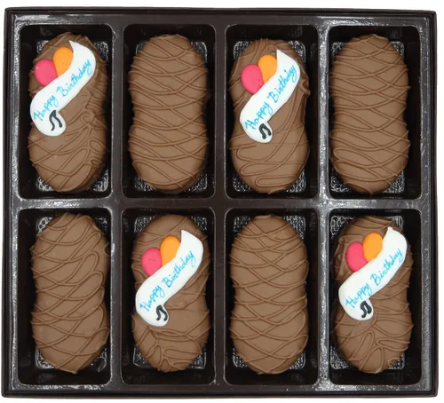 Vista 7 de Galletas de la marca Philadelphia Candies cubiertos por ambos lados de chocolate negro y con leche, y crema de cacahuete de la marca Nutter Butter