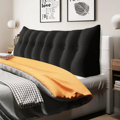 Vista 53 de Almohada de cuña acolchada de 8 libras para cabecero, posicionador corporal en forma de triángulo, almohada de lectura para la cama, almohada
