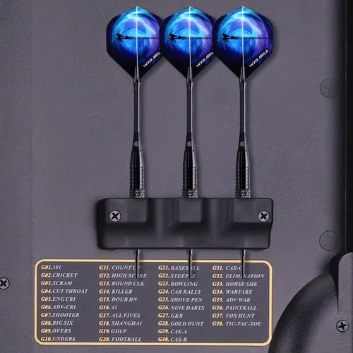 Vista 7 de Electronic Dart Board LED Electric Digital Boards with Cabinet 12 Darts 38 Games with 211 Variations,Low Bounce-Outs,for 16 Players; 5 Levels