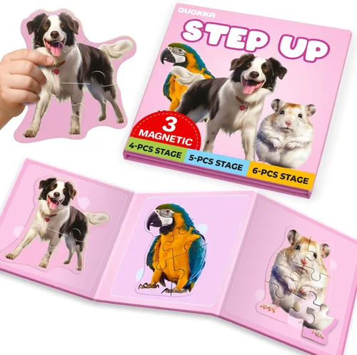 Vista 9 de Step Up Puzzles para niños de 3 a 5 a 40 años, rompecabezas realistas para juego de 4