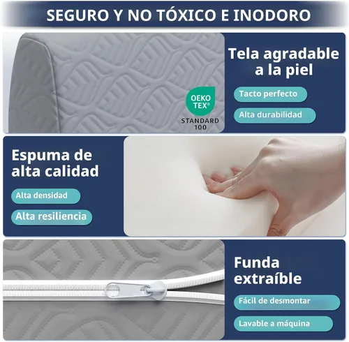 Vista 3 de FigTime Protector de cama para niños pequeños, riel de cama de espuma para niños pequeños, protector de riel de cama para niños pequeños, riel
