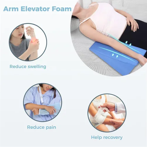 Vista 5 de Almohada de elevación del brazo Triángulo - Almohada de cuña de codo de esponja para soporte de brazo para dormir