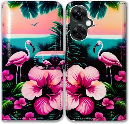 Vista 16 de Bcov Funda para Oneplus Nord N30 5G, diseño de pájaro negro y verde con tapa para teléfono con ranura para tarjeta y soporte para OnePlus Nord N30 5G