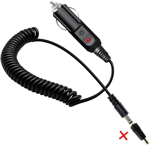 Vista 7 de DOCA Adaptador de vehículo CC Lightning Cargador de coche Cable de fuente de alimentación de 4 pies de largo para reproductor de DVD portátil