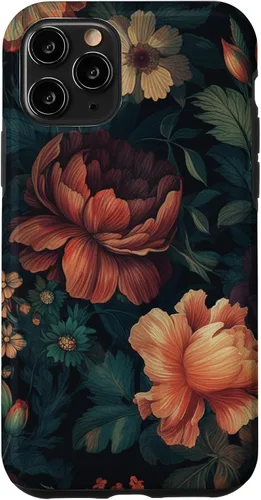 Vista 29 de Vintage Dark Flower Pattern Moody Floral Case for iPhone 17
