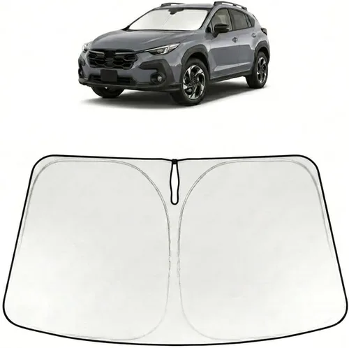 Vista 186 de Proadsy Parasol para parabrisas Rivian R1S 2022-2025 2026 de 4 capas plegable, protector de parasol frontal que bloquea los rayos UV, mantiene