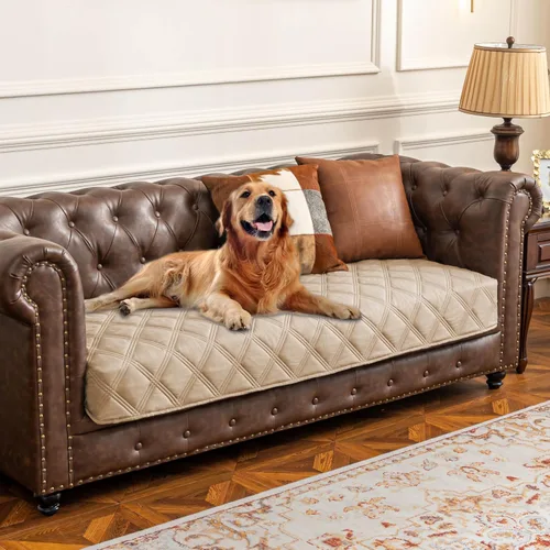 Vista 30 de Ameritex Funda impermeable para cama de perro, manta para mascotas con parte trasera antideslizante para muebles, cama, sofá