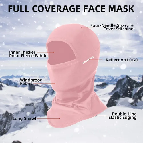 Vista 6 de ROCKBROS Balaclava Ski Mask for Men Cold Weather Scarf Windproof Thermal Winter Women Neck Warmer Hood for Cycling Hiking