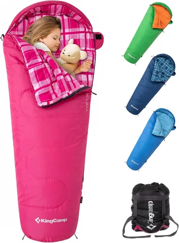 Vista 9 de KingCamp 45°F Kids Sleeping Bag, 100% Flannel Sleeping Bag for 10-12 Child