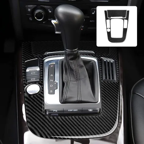 Vista 24 de Adhesivos para panel de CD de aire acondicionado para Audi A4 A5 S4 S5 RS4 RS5 Q5 accesorios de fibra de carbono interior pegatinas, estilo B