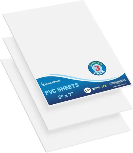Vista 31 de Mega Format Hojas de plástico de PVC expandido – Hoja negra rígida de 5 x 7 pulgadas para manualidades, señalización y exhibiciones – Sintra Negro
