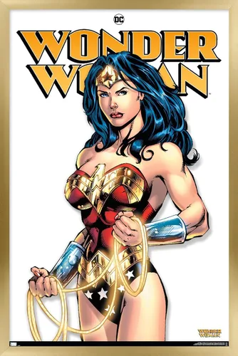 Vista 14 de Trends International DC Comics Wonder Woman - Póster de pared, 22.4 pulgadas de largo x 14.7 pulgadas, versión enmarcada de madera de granero