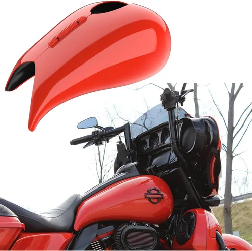 Vista 75 de Cubierta de tanque de combustible estirada para motocicleta Harley, cubiertas de tanque de 1 galón, protectores de combustible. Compatible