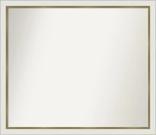 Vista 284 de Amanti Art Espejo personalizado, espejo de baño estrecho Alexandria White Wash, espejo de pared o espejo de tocador de baño sobre el fregadero