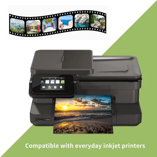 Vista 3 de LUNARM 50 hojas de papel fotográfico, papel fotográfico brillante de 4"x6" para impresora de tinta de color, papel fotográfico de 180 g/m²