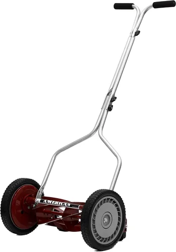 Vista 41 de American Lawn Mower Company 1204-14 Cortacésped de carrete de empuje de 4 hojas de 14 pulgadas, color rojo
