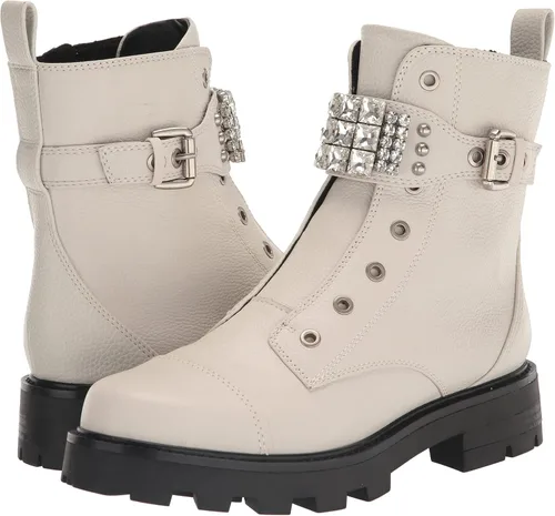 Vista 7 de Karl Lagerfeld Paris Botas de combate Maeva con suela Lug-Sole para mujer con detalles de cristal