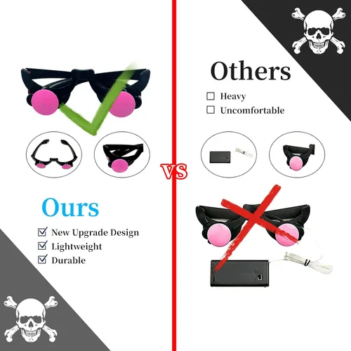 Vista 4 de Grim Reaper Costume for KidsPhantom Halloween Costume with Red Glowing EyesSkull Gloves Scythe included Black