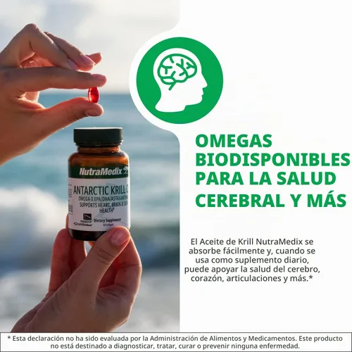 Vista 3 de NutraMedix Aceite de krill antártico de 500 mg – Suplemento de aceite de pescado – Omega-3 (EPA y DHA) + Astaxantina – Suplemento de krill rojo