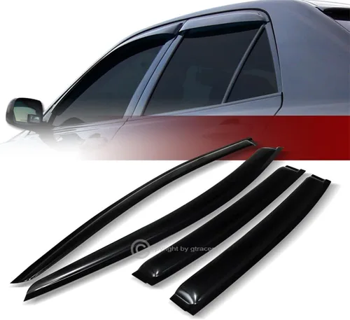 Vista 9 de R&L Racing 4 deflectores laterales de ventana de humo para sol/lluvia/viento compatibles con Chevy Malibu 2008-2012