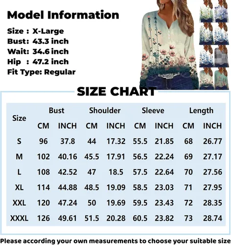 Vista 5 de Camisas geométricas casuales de manga larga para mujer, con tres botones, estampado a cuadros, camisetas básicas de retazos de gran