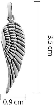 Vista 2 de withlovesilver pluma de plata de ley 925alas de ángel colgante