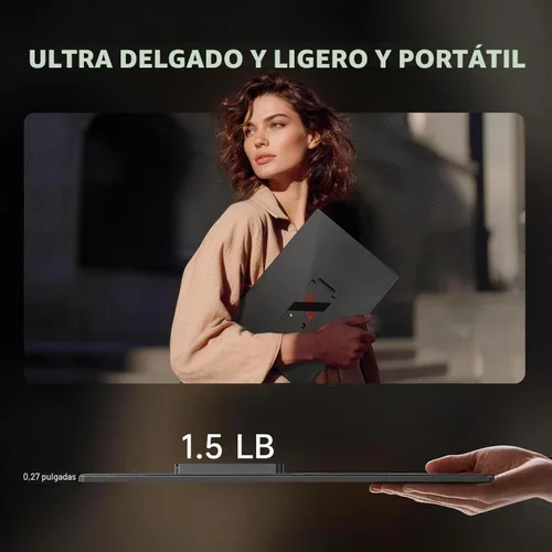 Vista 3 de AOC Monitor portátil de 15.6 pulgadas FHD 1080P IPS 125% sRGB, monitor de viaje USB-C HDMI para laptop, segunda pantalla externa ultra delgada