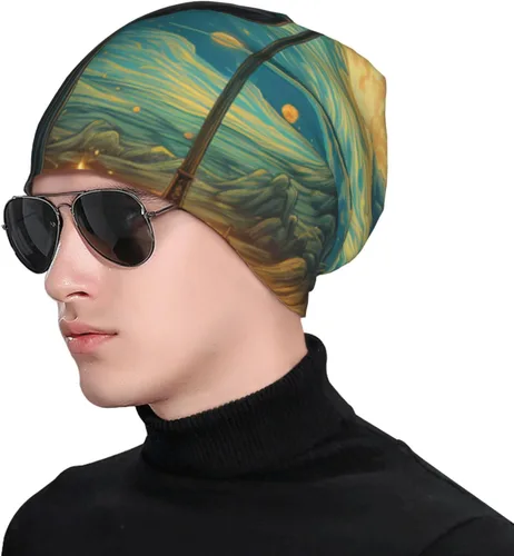 Vista 3 de Gorro de punto holgado con diseño de calavera para mujeres y hombres, verano e invierno