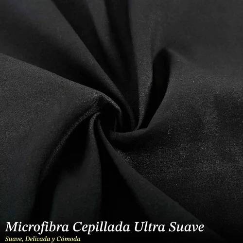 Vista 4 de Evolive Juego de 2 fundas de almohada de microfibra cepillada ultra suave con cierre de sobre (tamaño estándar de 20 x 30 pulgadas, color negro)